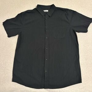 Men's Black Casual Button Down Shirt